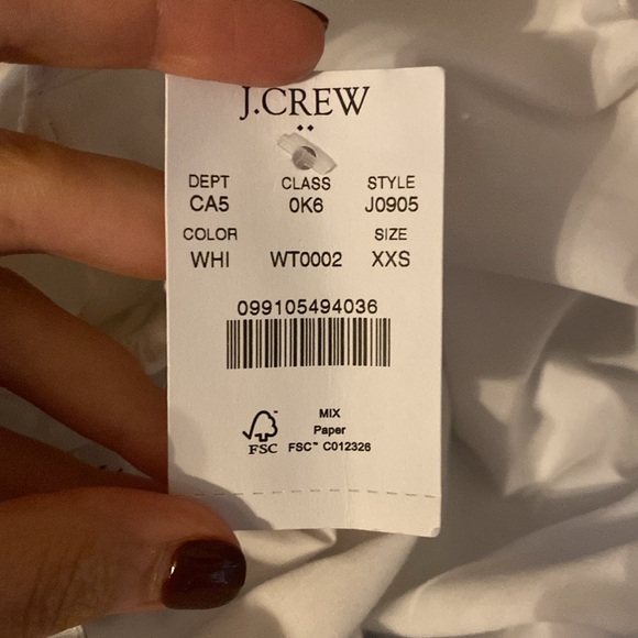 J. Crew Linen Bow Skirt White Size XXS NWT - Picture 13 of 14